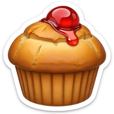 muffin with jelly sticker