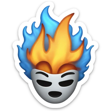 iOS emoji blue fire  sticker