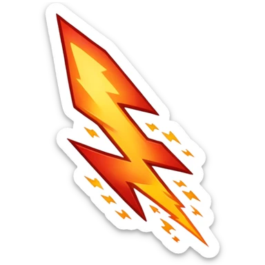 a logo for a company called firestrike. lightening and fire sticker