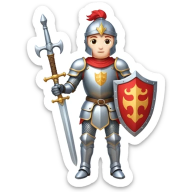 brave knight full body sticker