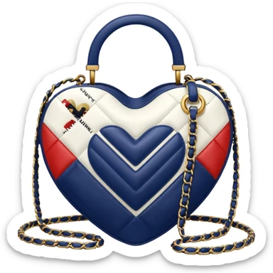 chanel heart shape bag white color bag sticker