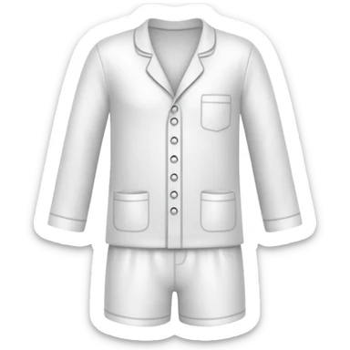 White pajamas no person wearing them sticker