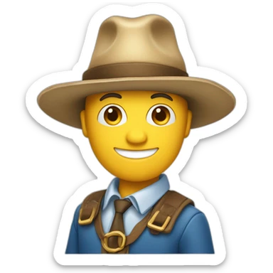 Chamaux-portant-un-chapeau-bleu sticker