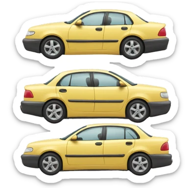 car with multiple floors sticker