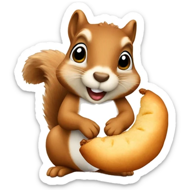 squirrel with empanada sticker