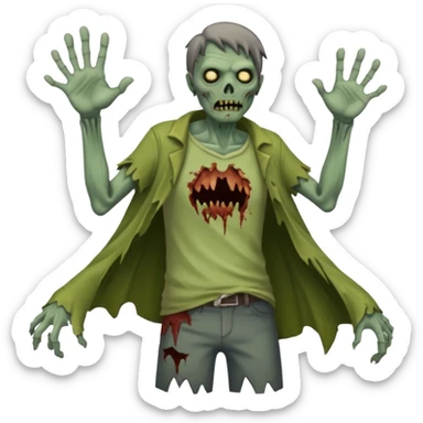 zombie wave sticker