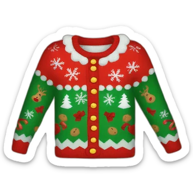 Ugly christmas sweater sticker