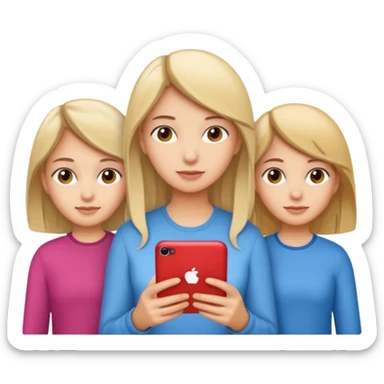 smart girl who is a coder and mother of three teenagers, a boy and two girls sticker