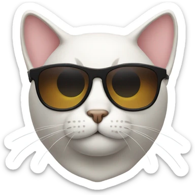 Cat with sunglasses sticker