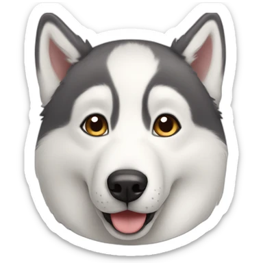 cute husky dog sticker