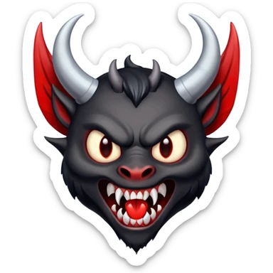 animal with horns and vampire wings sticker