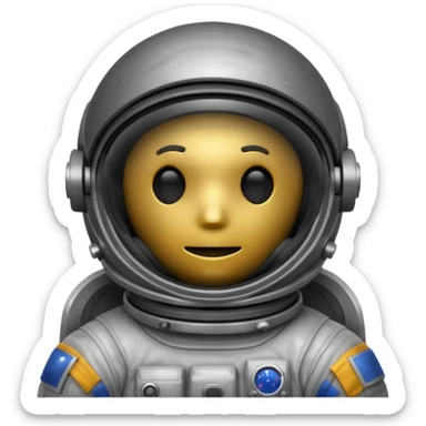 dark grey astronaut helmet, obscured face  sticker