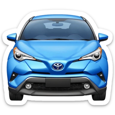 toyota chr bleue avant enfoncé sticker