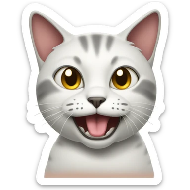cat with sarcasm face sticker