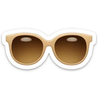 Beige glasses sticker