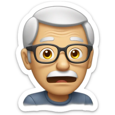 Old man yells at computer sticker