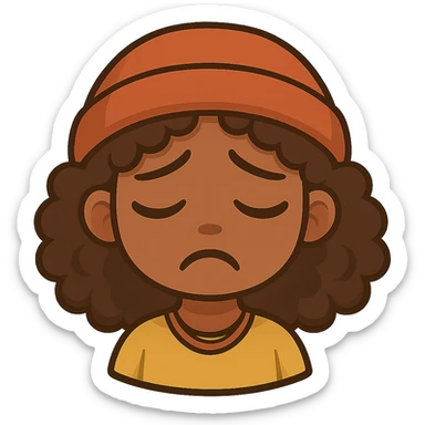 Add a beanie hat and a necklace to the chibi style character, with no background. sticker