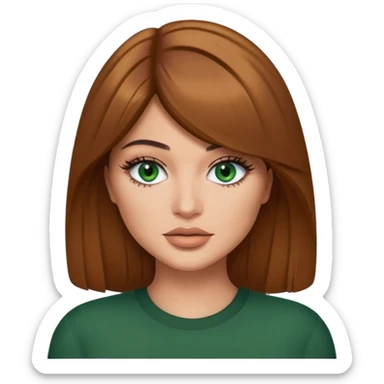 Kylie Jenner light brown hair green eyes sticker