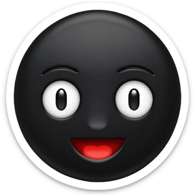 erstelle ein emoji was komplett dunkel ist  sticker