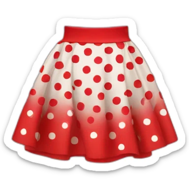 RED SKIRT WITH DOTS sticker