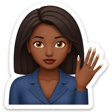 Baddie with nails sticker