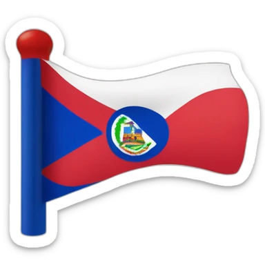 Bandera Dominicana en el ciwlo sticker