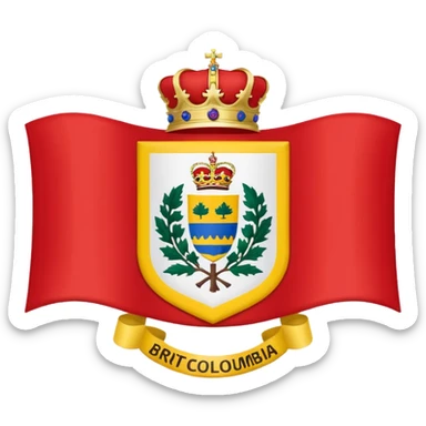 the flag of beautiful british columbia sticker