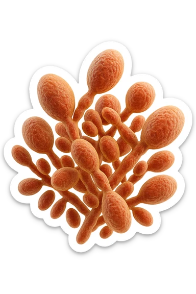 CANDIDA INTESTINALE, IPERREALISTICA 4K sticker
