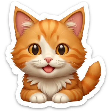Kitten giggle sticker