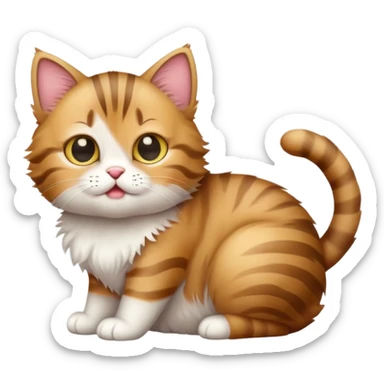 Baby cat pooping sticker