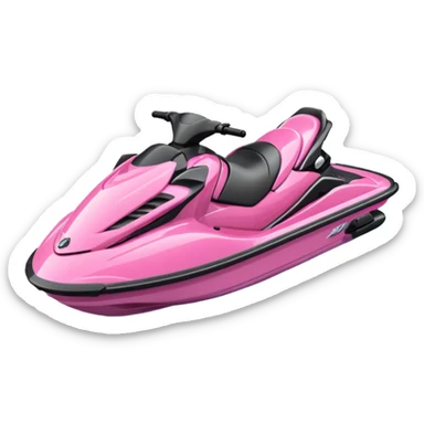 moto de agua rosada sticker