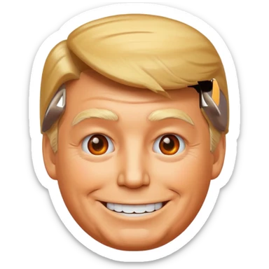 A Telegram emoji style of trump sticker