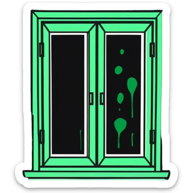 Splat on a window sticker
