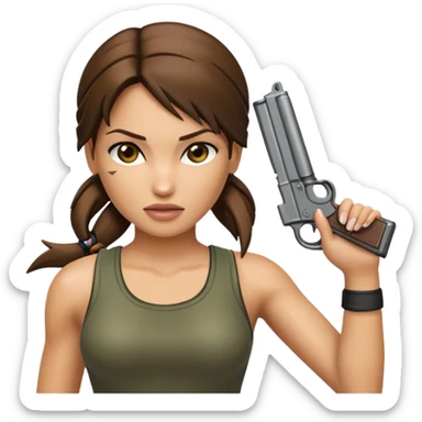lara croft sticker