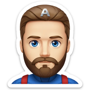 captain america criss evans bearded  sticker