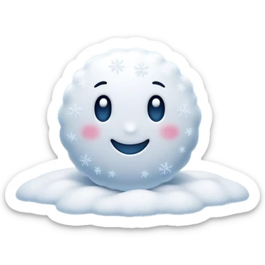 Cinematic Realistic Snow Emoji, Soft and delicate, with fluffy snowflakes drifting gently to the ground. The snow blankets the landscape in a peaceful, serene hush, creating a calm and sparkling atmosphere. Soft glowing outline, capturing the essence of tranquility, winter beauty, and crisp, clean freshness in a scene of falling snow! sticker
