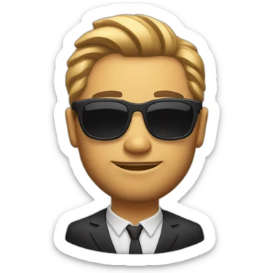 a gentleman, beard, sunglasses, slicked hair sticker