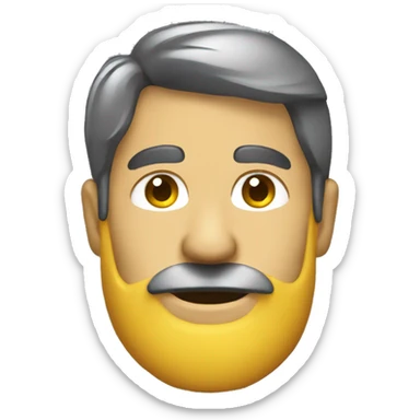 Constructor con barba prendas amarillas sticker