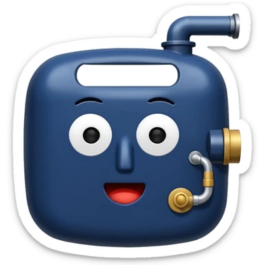 navy blue boiler emoji modern no face sticker