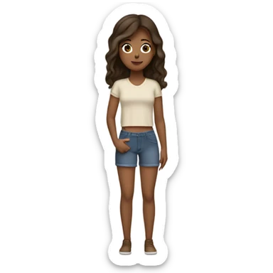 beige macbook with brunette girl sticker