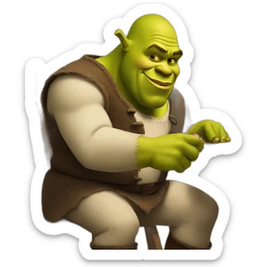 Shrek painting nails sticker