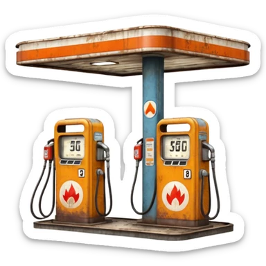 generate a realistic gas station sticker