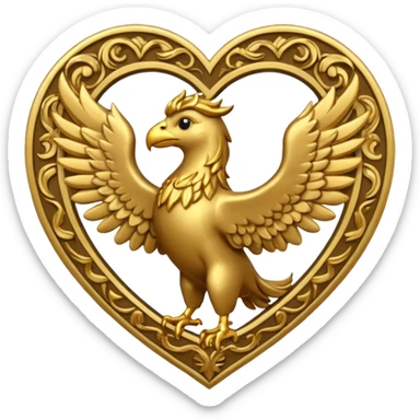 griffin themed heart sticker