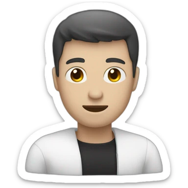 Un homme noir qui serre la main d'un homme blanc sticker