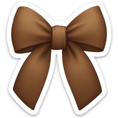 Brown bow sticker