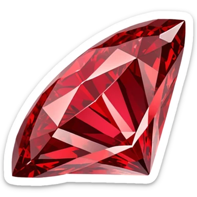 red glitter ruby sticker