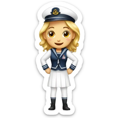 Girl sailor sticker