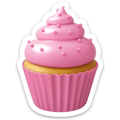 Cupcake with pink icing sticker