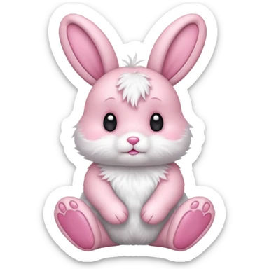 Pink bunny sticker