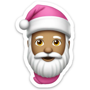 Pink santa sticker